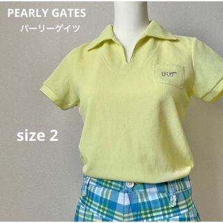 パーリーゲイツ(PEARLY GATES)のPEARLY GATESパーリーゲイツ 半袖カットソー イエロー(ウエア)