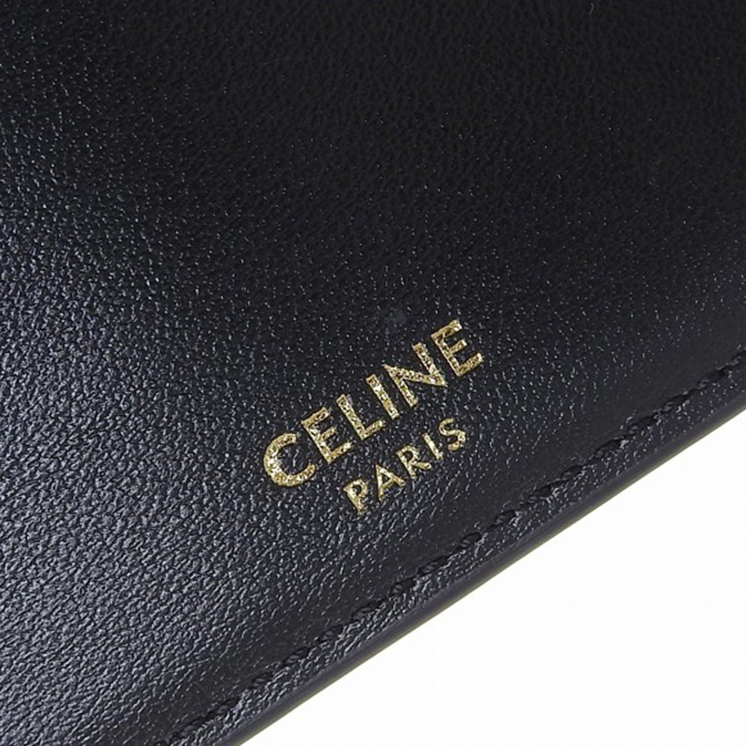 celine(セリーヌ)のセリーヌ CELINE スモールトリフォールドウォレット16セーズ コンパクトウォレット レザー ブラック 10F523CQ7 中古 新入荷 OBB0507 レディースのファッション小物(財布)の商品写真