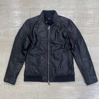 エイケイエム(AKM)のAKM ラムレザー シングル ライダース ジャケット size S 羊革(ライダースジャケット)