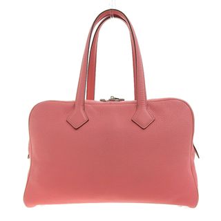 エルメス(Hermes)のエルメス HERMES ヴィクトリア35 ハンドバッグ トリヨンクレマンス ピンク C刻印 2018年 中古 新入荷 HE0901(ハンドバッグ)