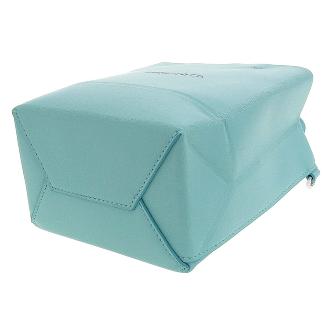 ティファニー TIFFANY & Co. 2WAYバッグ ショルダーバッグ ミニショッピングトート レザー ブルー 中古 新入荷 TI0130 ティファニー TIFFANY & Co. 2WAYバッグ ショルダーバッグ ミニショッピングトート レザー ブルー 中古 新入荷 TI0130