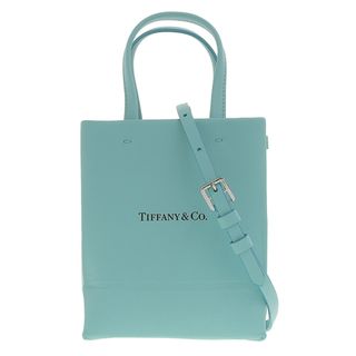 ティファニー(Tiffany & Co.)のティファニー TIFFANY & Co. 2WAYバッグ ショルダーバッグ ミニショッピングトート レザー ブルー 中古 新入荷 TI0130(ショルダーバッグ)