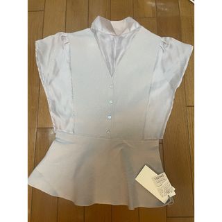 snidel○シアーボウタイペプラムニットプルオーバー - シャツ/ブラウス