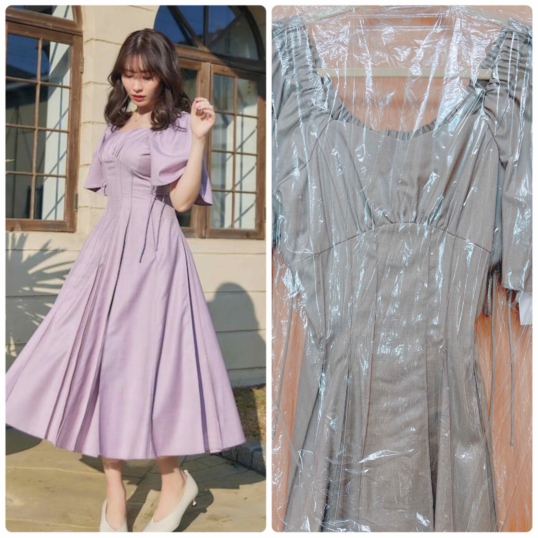 Her lip to(ハーリップトゥ)のherlipto All Day Long Pleated Dress レディースのワンピース(ロングワンピース/マキシワンピース)の商品写真