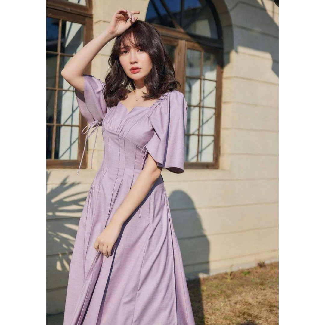 Her lip to(ハーリップトゥ)のherlipto All Day Long Pleated Dress レディースのワンピース(ロングワンピース/マキシワンピース)の商品写真