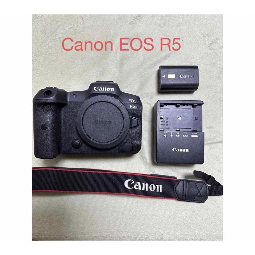 スマホ/家電/カメラ2023年7月購入、保証残有 Canon EOS R5ミラーレス一眼レフカメラ