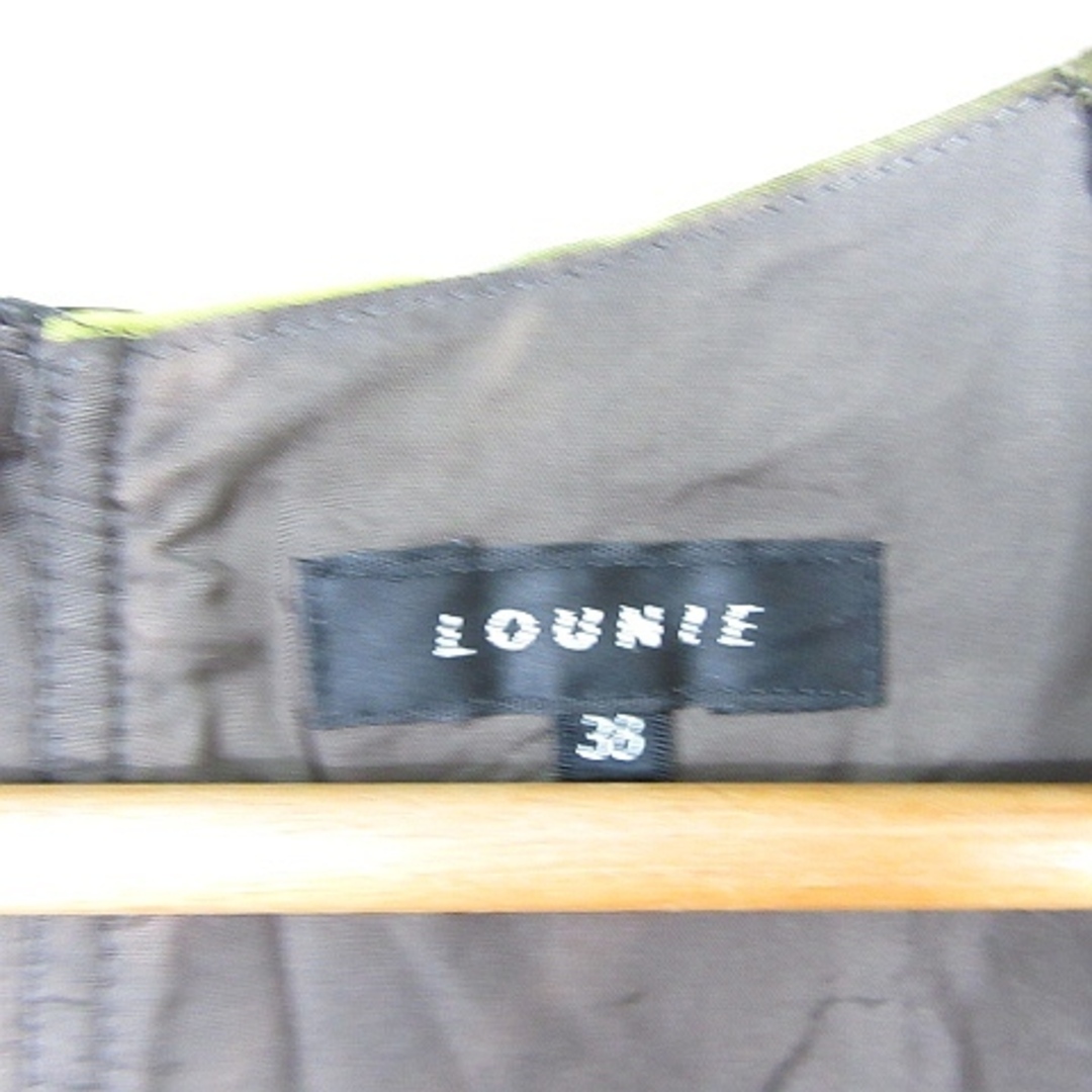 LOUNIE(ルーニィ)のルーニィ LOUNIE ワンピース 膝丈 半袖 38 ライトグリーン レディースのワンピース(ひざ丈ワンピース)の商品写真