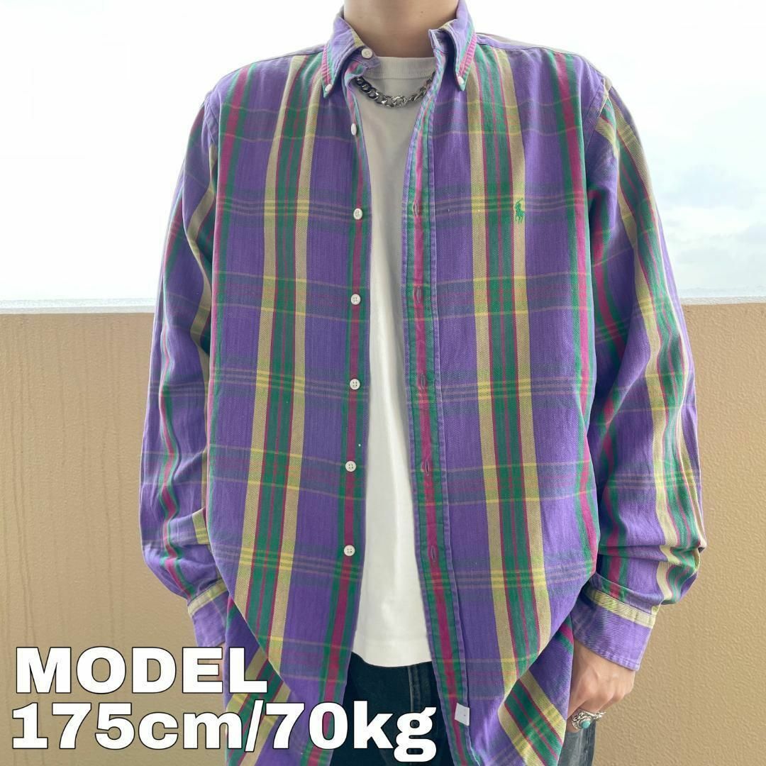 ラルフローレン　チェックシャツとパンツセット　新品　24m、90㎝