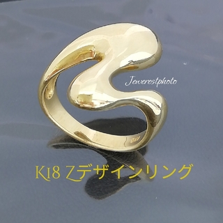 K18　Zゼットデザイン✨シンプル金リング✨(^_^)Z　地金✨新品仕上げ済み(リング(指輪))