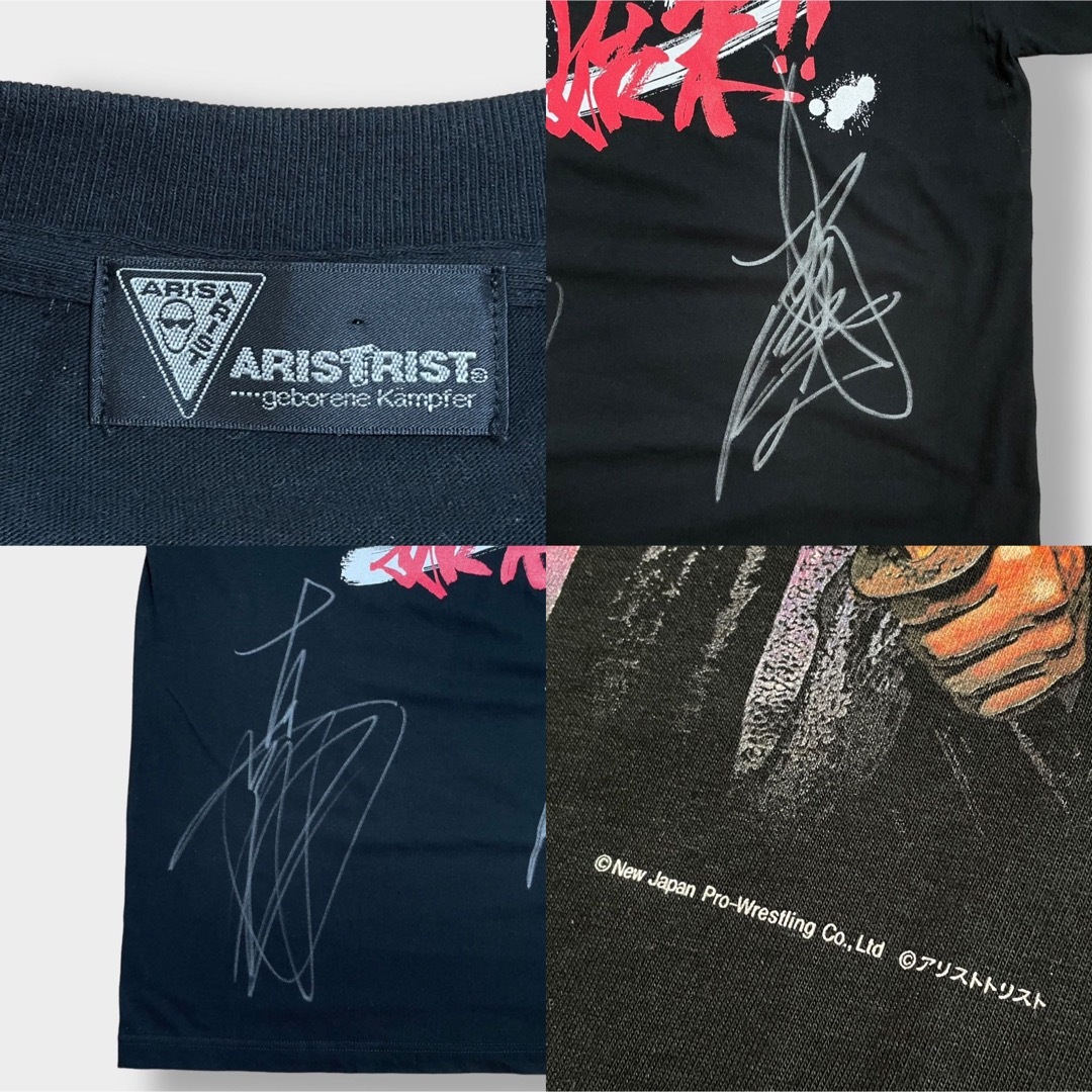 ARISTRIST(アリストトリスト)の【ARISTRIST】サイン入り パチンコ プロレス Tシャツ 蝶野 棚橋 古着 メンズのトップス(Tシャツ/カットソー(半袖/袖なし))の商品写真