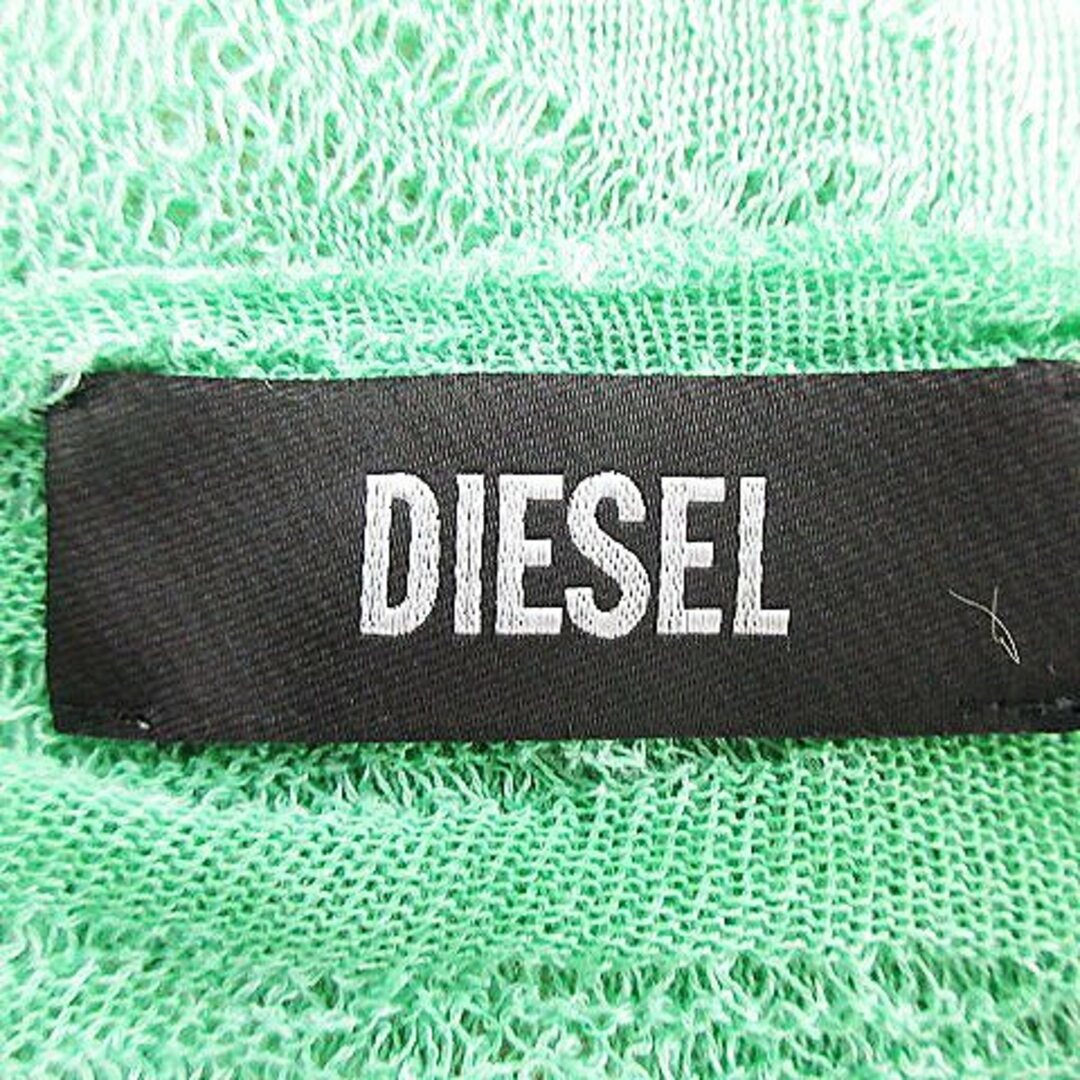 DIESEL(ディーゼル)のディーゼル DIESEL ニット カットソー 長袖 Vネック 薄手 無地 緑 レディースのトップス(ニット/セーター)の商品写真