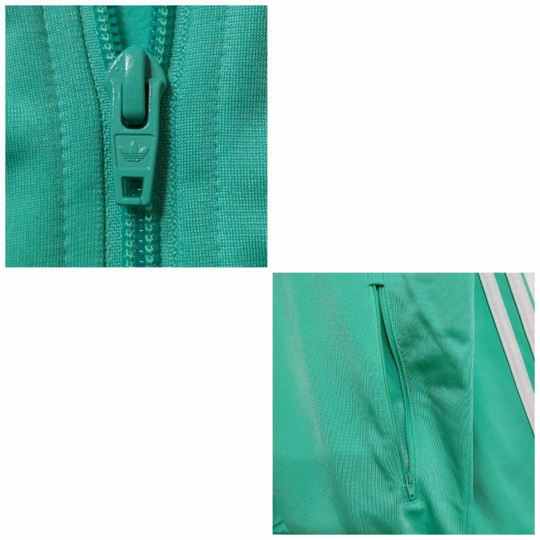 アディダス 刺繍トラックジャケット 2XL グリーン 緑 白 ファイヤー