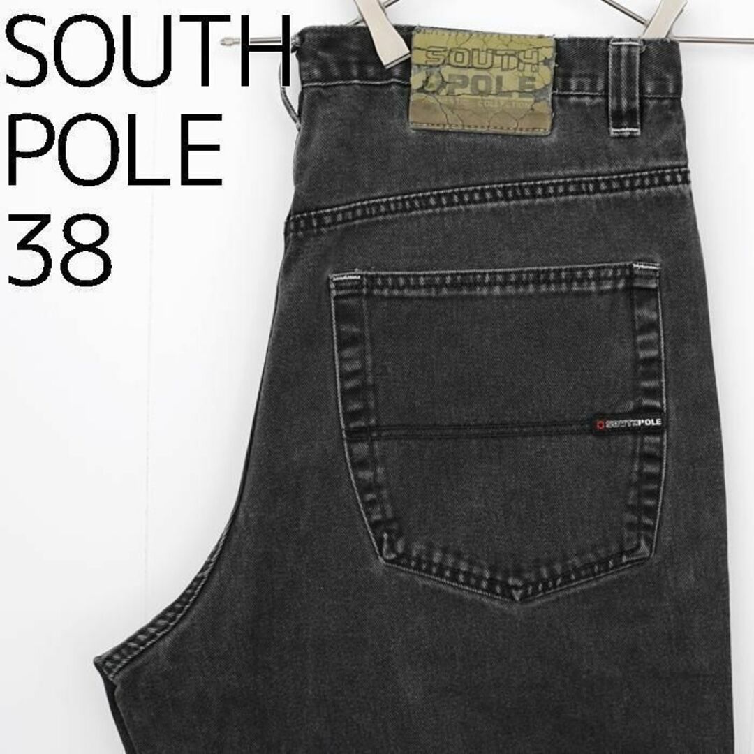 SOUTH POLE - W38 サウスポール ポケットロゴ刺繍ワイドバギーパンツ 