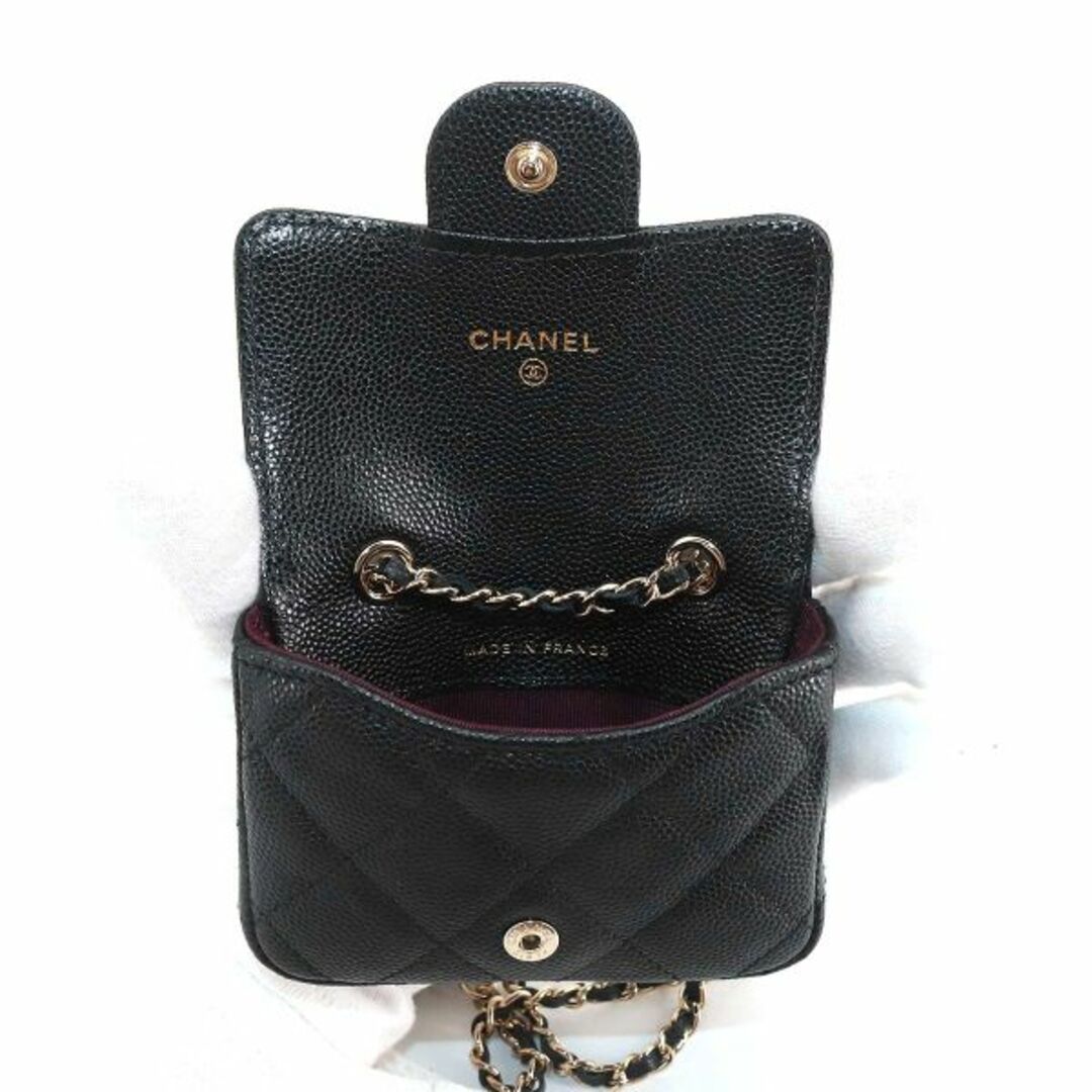 未使用 展示品 シャネル CHANEL マトラッセ チェーン ベルトバッグ ウエストポーチ キャビアスキン ブラック AP1952 VLP 90197989