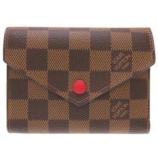 ルイヴィトン(LOUIS VUITTON)の未使用 ルイ ヴィトン モノグラム ポルトフォイユ ヴィクトリーヌ レッド N41659 三つ折り財布 財布 LV 0097 【中古】 LOUIS VUITTON(財布)