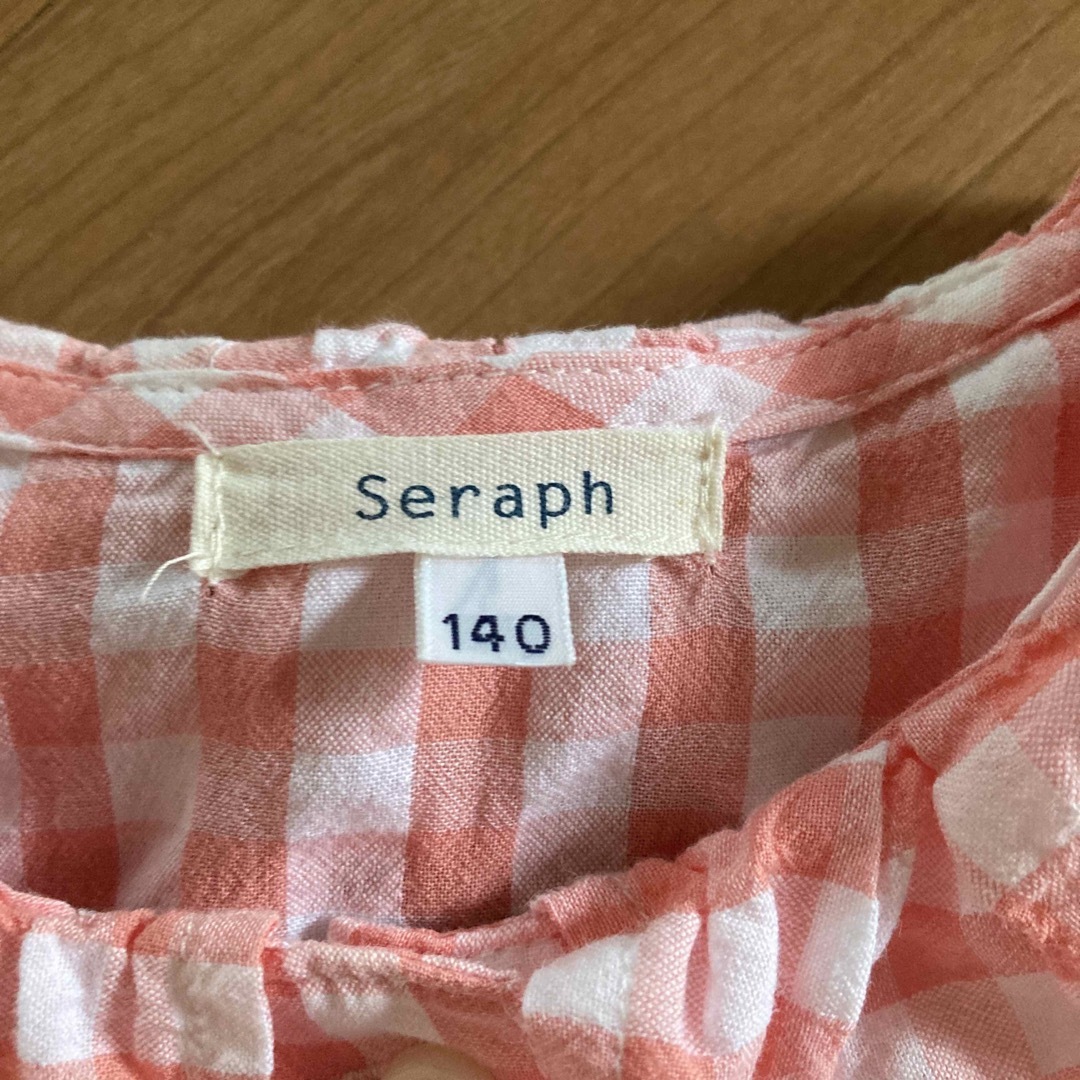 Seraph(セラフ)のセラフ　size140  ギンガムチェックワンピース キッズ/ベビー/マタニティのキッズ服女の子用(90cm~)(ワンピース)の商品写真