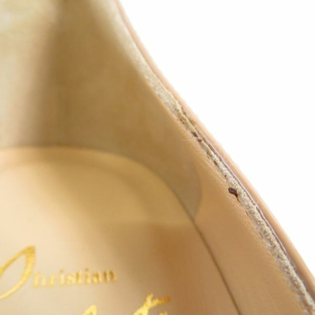 美品 Christian Louboutin ルブタン SIMPLE PUMP 70 PATENT CALF 3080363 パンプス 1点 ベージュ 35.5 レディース AY4021C  レディースの靴/シューズ(ハイヒール/パンプス)の商品写真