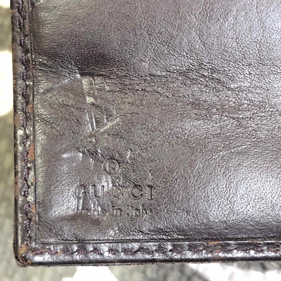 Gucci(グッチ)の激安 GUCCI グッチ GGロゴ 二つ折り 財布 キャンバス レザー 3 レディースのファッション小物(財布)の商品写真