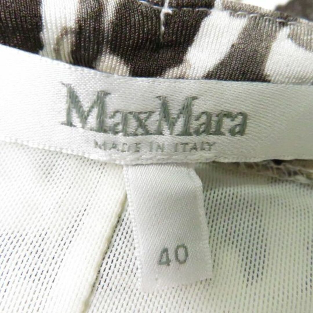 Max Mara(マックスマーラ)の美品 MAXMARA マックスマーラ ジャージー ワンピース 1点 ブラウン 40 レーヨン 他 白タグ 半袖 ミディ丈 レディース AM4487A61  レディースのワンピース(ミニワンピース)の商品写真