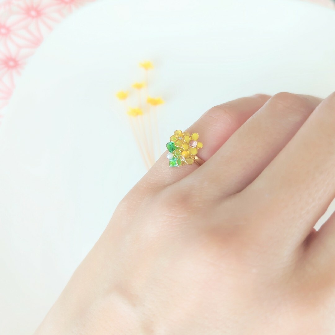 ひまわり畑❀ピンキーリング レディースのアクセサリー(リング(指輪))の商品写真