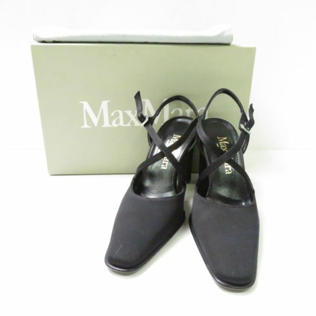 Max Mara(マックスマーラ)の未使用 MAXMARA マックスマーラ パンプス 1点 ブラック 35 ストラップ ヒール レディース AM4495C  レディースの靴/シューズ(ハイヒール/パンプス)の商品写真