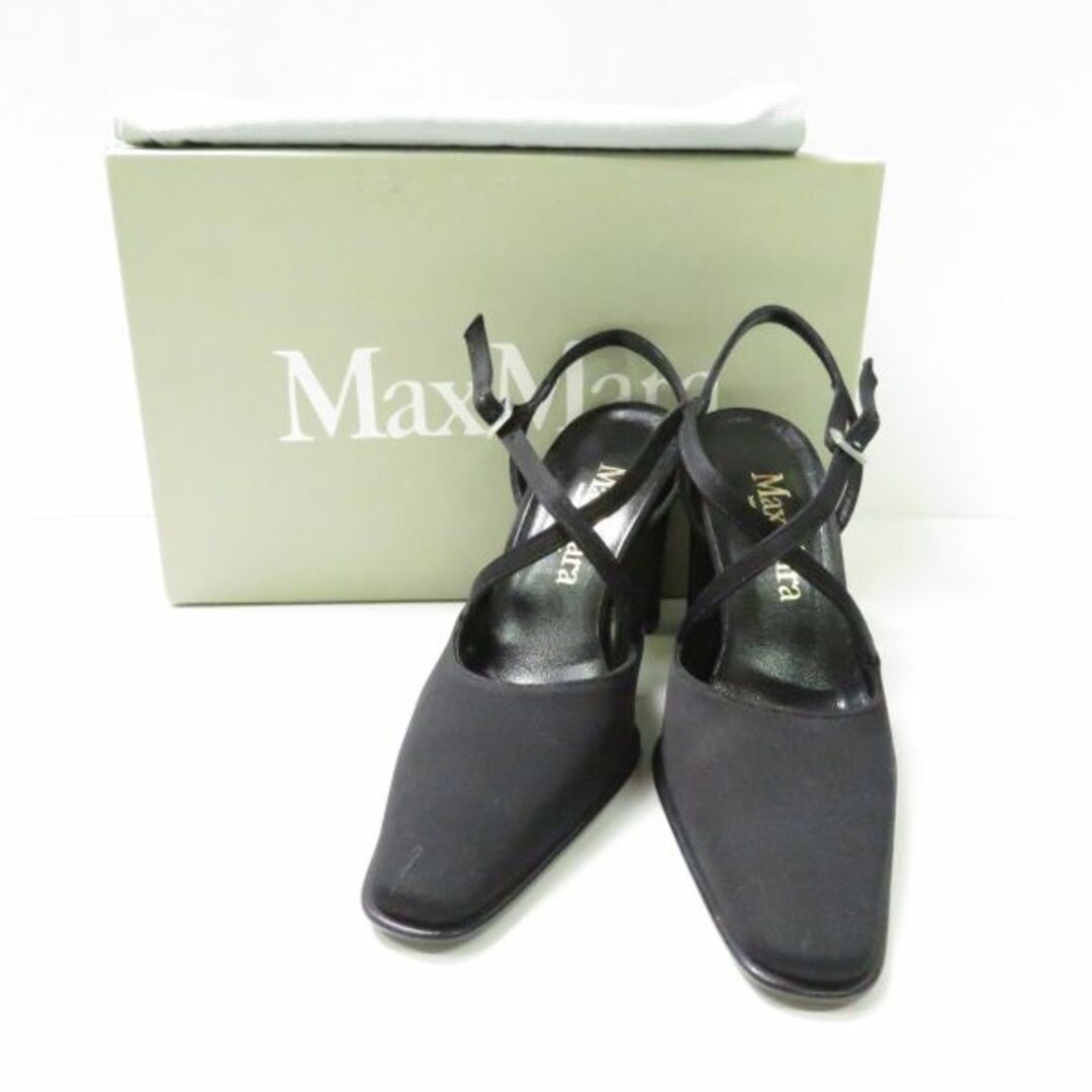 未使用 MAXMARA マックスマーラ パンプス 1点 ブラック 35 ストラップ ヒール レディース AM4495C | フリマアプリ ラクマ
