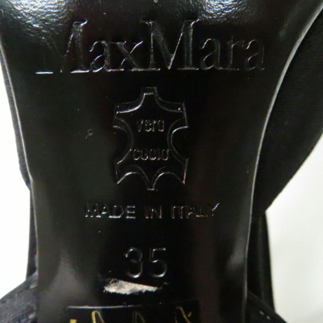 Max Mara(マックスマーラ)の未使用 MAXMARA マックスマーラ パンプス 1点 ブラック 35 ストラップ ヒール レディース AM4495C  レディースの靴/シューズ(ハイヒール/パンプス)の商品写真