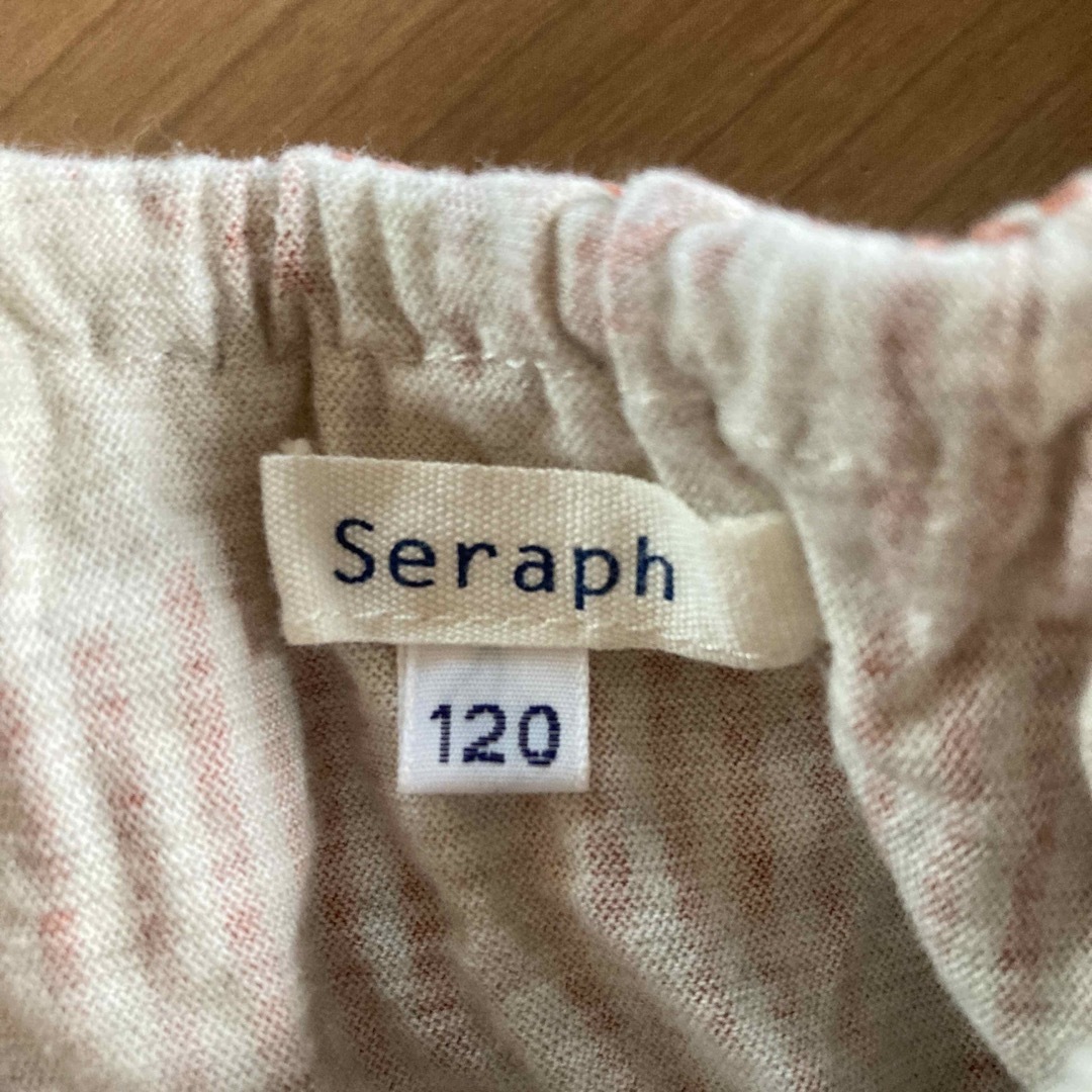 Seraph(セラフ)のセラフ　リボン柄ワンピース　size120 キッズ/ベビー/マタニティのキッズ服女の子用(90cm~)(ワンピース)の商品写真