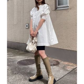 アメリヴィンテージ(Ameri VINTAGE)のameri 2WAY TUCK SLEEVE TUNIC SHIRT(シャツ/ブラウス(半袖/袖なし))