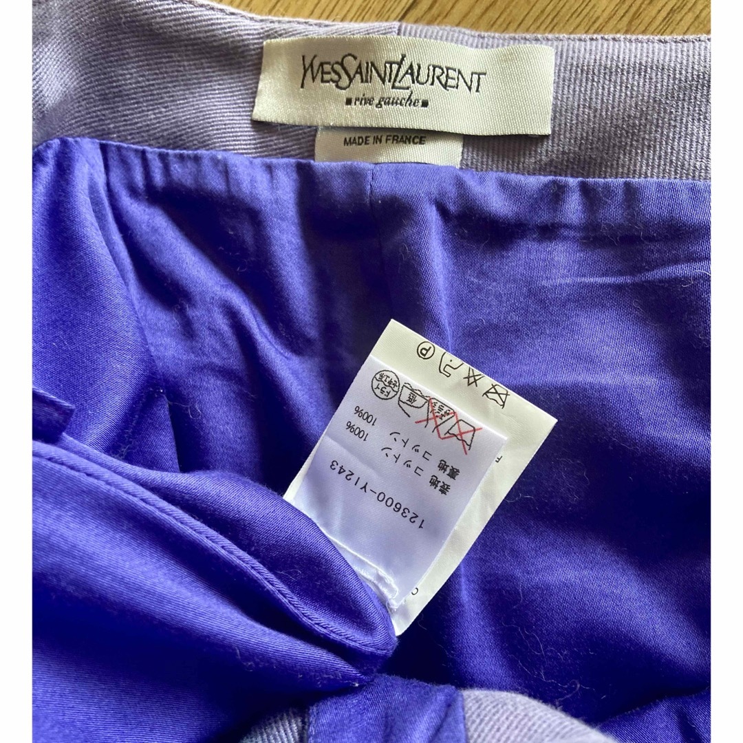 Yves Saint Laurent(イヴサンローラン)のイヴサンローランリヴゴーシュ/ タイトスカート パープル レディースのスカート(ひざ丈スカート)の商品写真