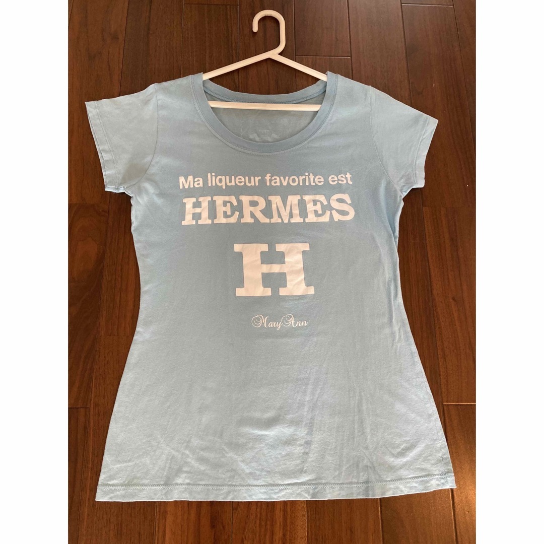 未使用△正規品 2022年 HERMES エルメス LINSTRVCTION DV ROY 帝王学 ラウンドネック 半袖 コットン Tシャツ レディース イエロー 40 仏製