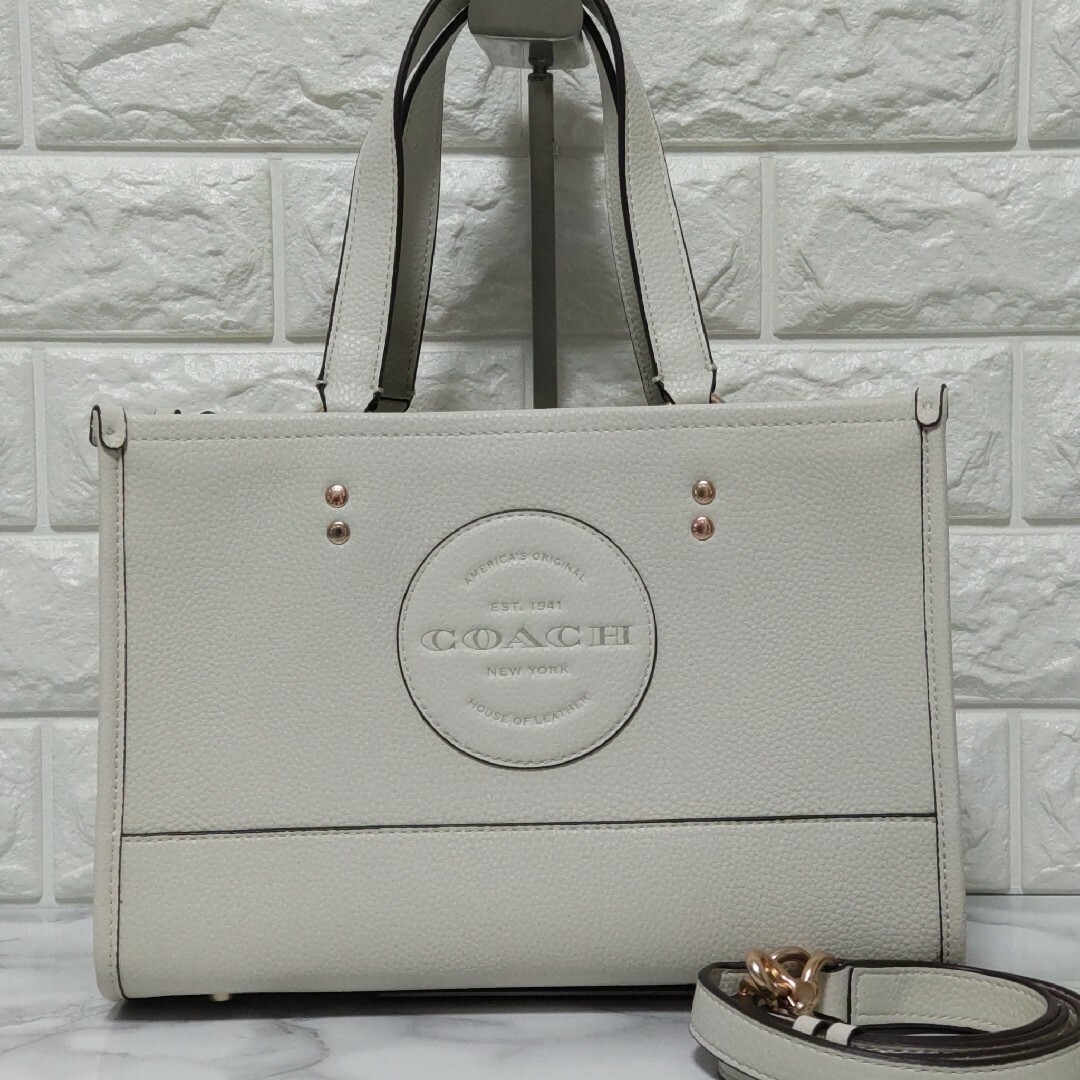 COACH コーチ デンプシーキャリオール ショルダー ハンドバッグ チョークブランド財布