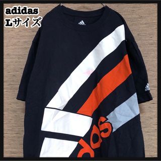 アディダス(adidas)の【アディダス】半袖Tシャツ　パフォーマンスロゴ　デカロゴ　紺色　デカプリント66(Tシャツ/カットソー(半袖/袖なし))