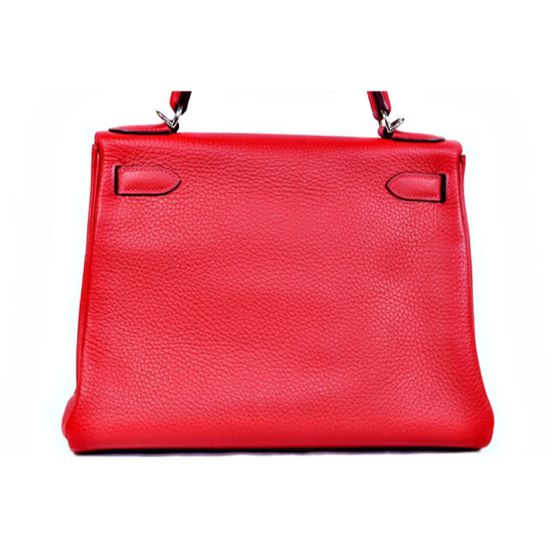 Hermes(エルメス)のエルメス ケリー28 内縫い 赤 ルージュカザック S金具 トリヨン 本物 レディースのバッグ(ハンドバッグ)の商品写真
