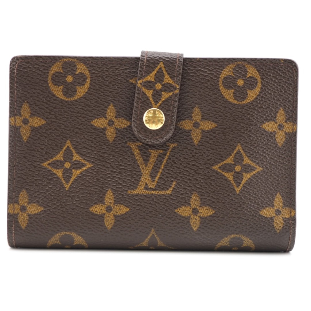 ルイヴィトン LOUIS VUITTON 二つ折り財布
 モノグラム ポルトフォイユヴィエノワ がま口 M61674 ブラウン