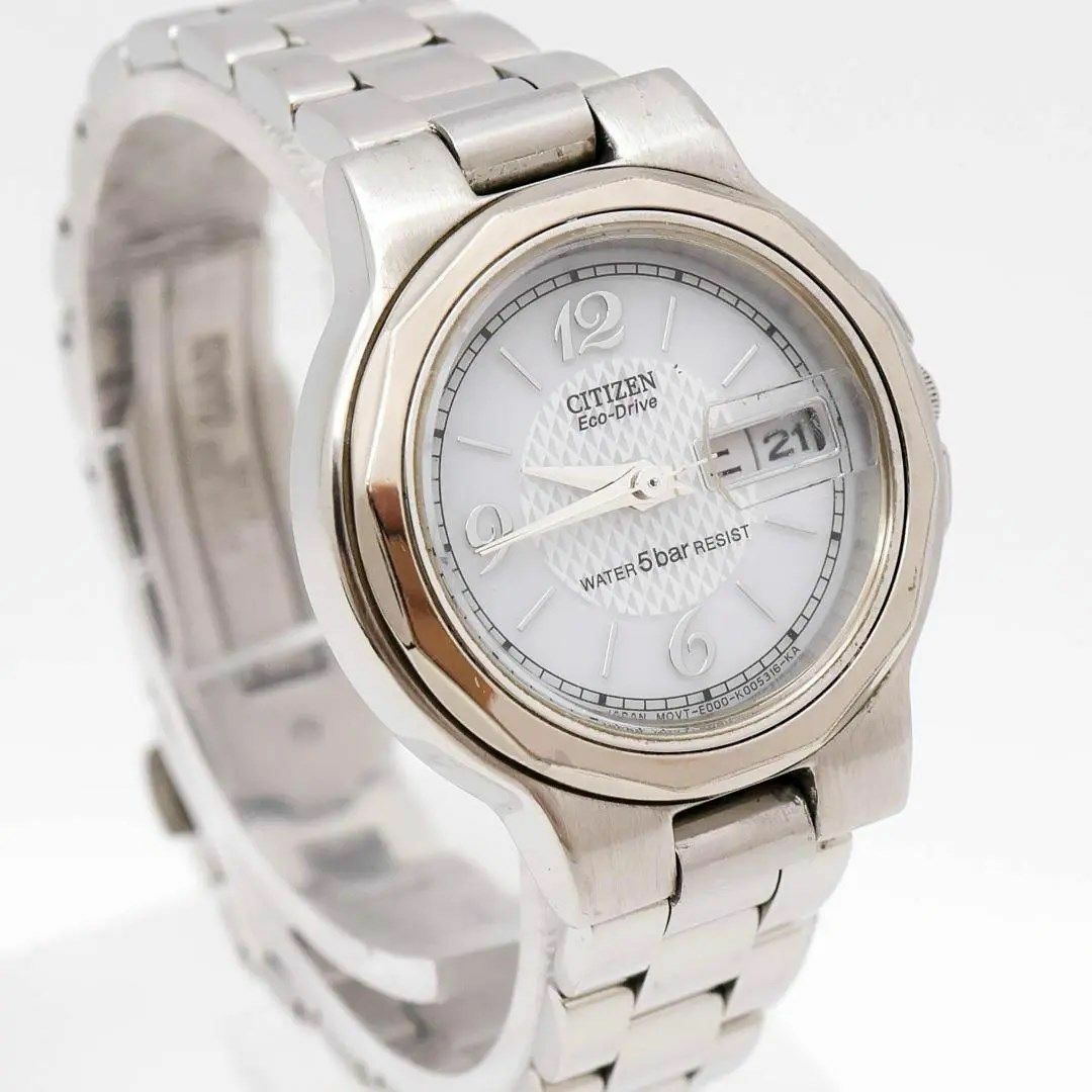 《一点物》CITIZEN Eco-Drive 腕時計 ソーラー ホワイト メンズ