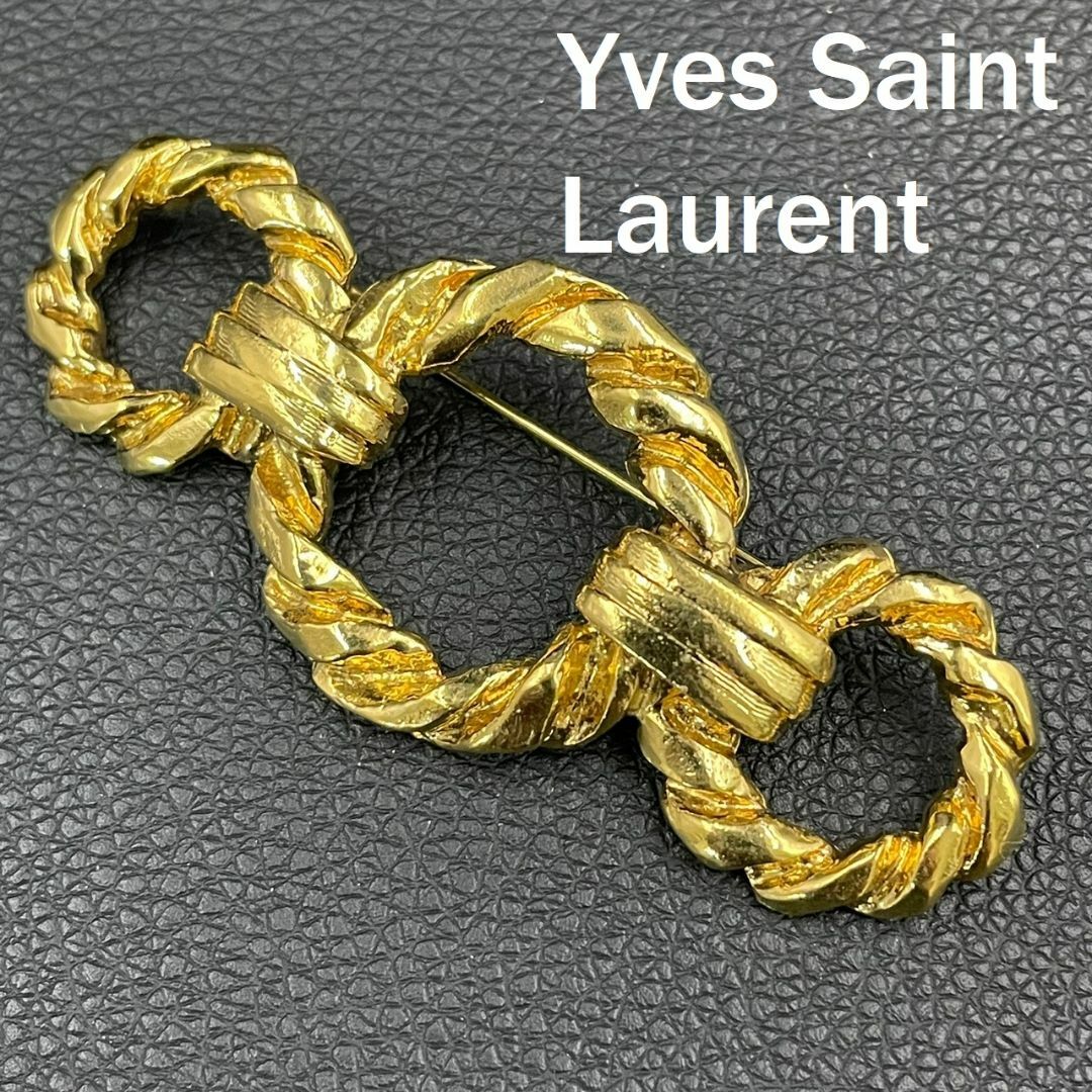 Yves Saint Laurent - イヴサンローラン ブローチ ゴールド YSL