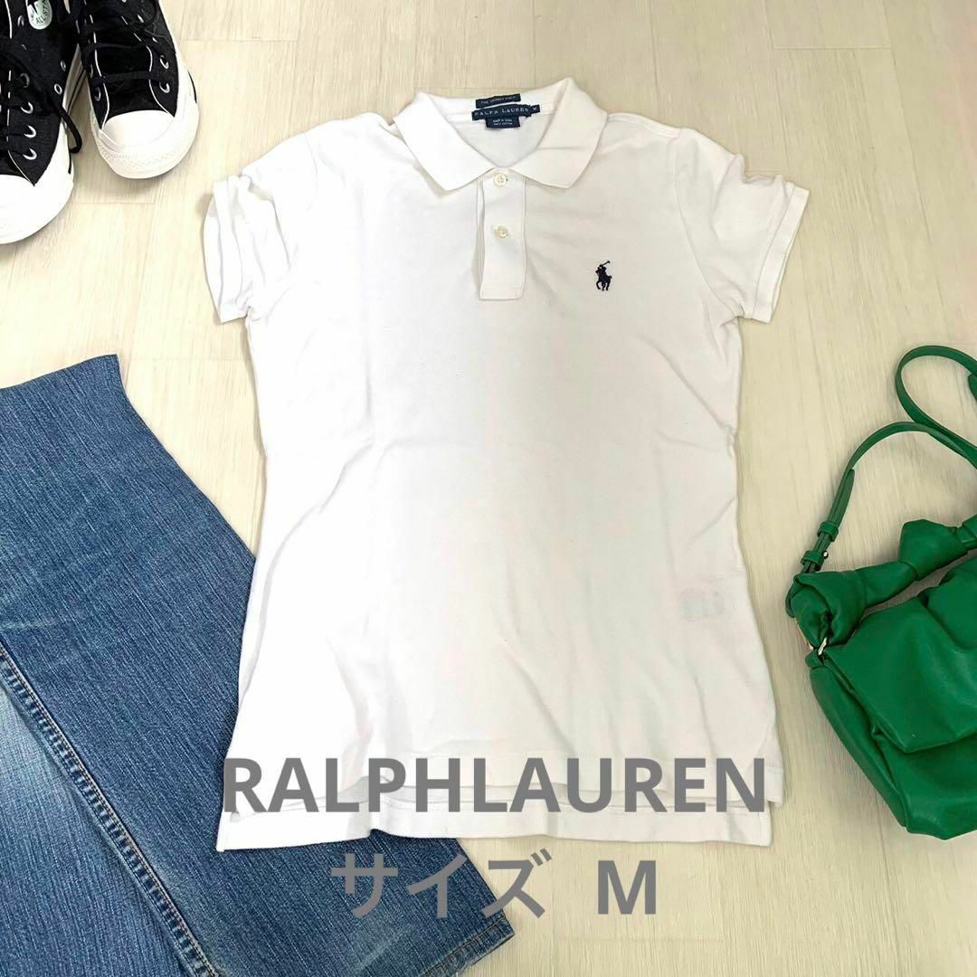 Ralph Lauren(ラルフローレン)のRALPHLAUREN 白ポロシャツ　size M レディースのトップス(ポロシャツ)の商品写真