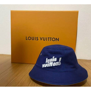 Louis Vuitton Reversible White Blue Denim Monogram Bob Hat M76213