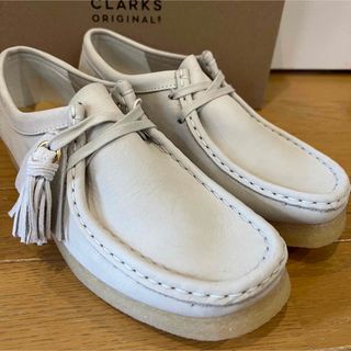 未使用] CLARKS WALLABEE ワラビー 希少 限定カラー ホワイト-