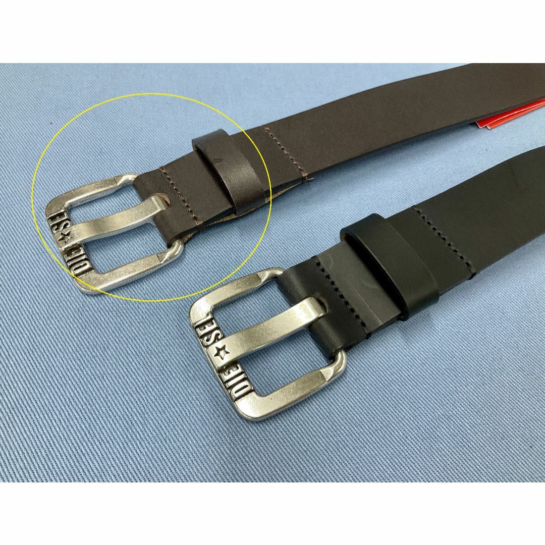 ディーゼル ベルト 21A23 90 ダークブラウン ロゴ 新品 X08881