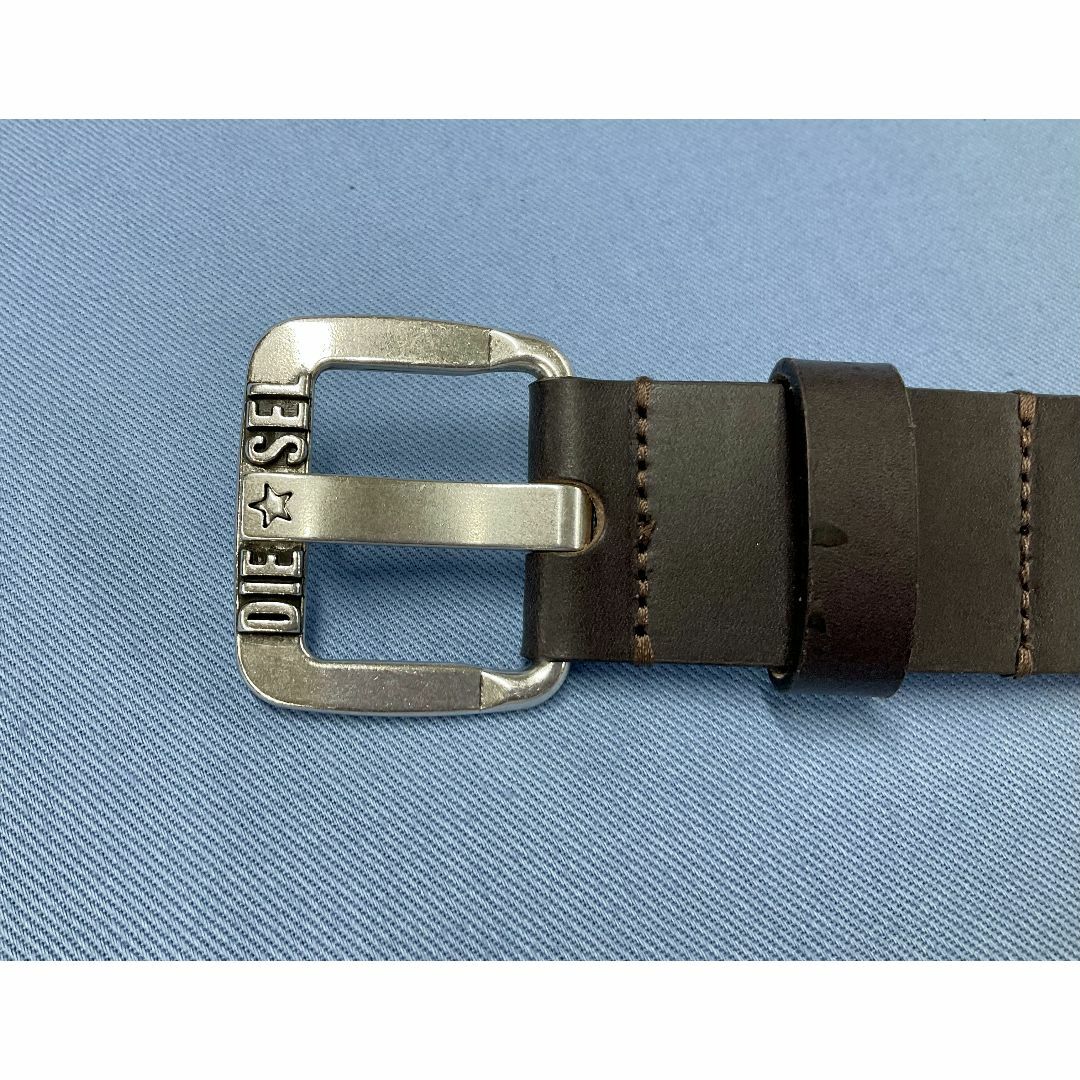ディーゼル ベルト 21A23 90 ダークブラウン ロゴ 新品 X08881