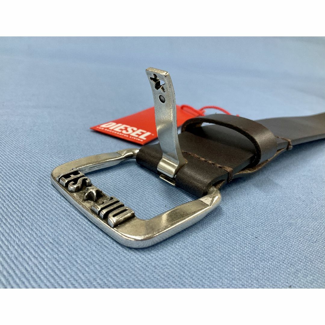 ディーゼル ベルト 21A23 90 ダークブラウン ロゴ 新品 X08881