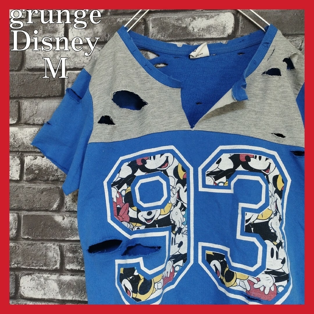 Disney(ディズニー)のグランジミッキーマウスダメージディズニーDisneyボロ メンズのトップス(Tシャツ/カットソー(半袖/袖なし))の商品写真