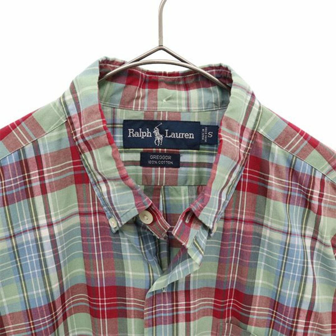 Ralph Lauren - ラルフローレン 90s GREGGOR チェック 半袖 ボタン