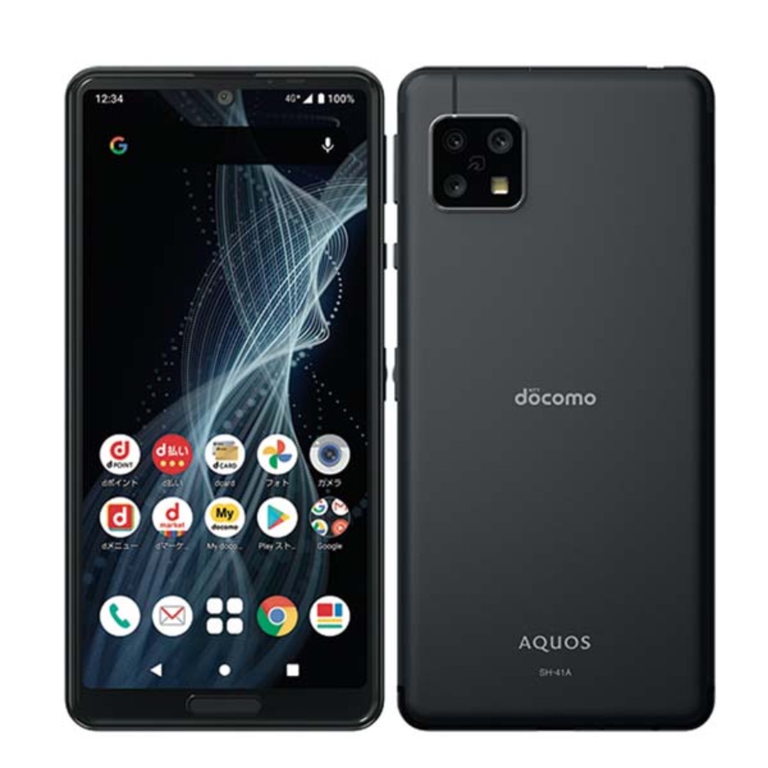 SHARP(シャープ)の【中古】 SH-41A AQUOS sense4 ブラック SIMフリー 本体 ドコモ Aランク スマホ シャープ  【送料無料】 sh41abk8mtm スマホ/家電/カメラのスマートフォン/携帯電話(スマートフォン本体)の商品写真