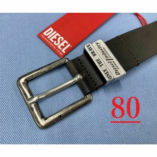 ディーゼル(DIESEL)のディーゼル　ベルト 23A23　80　ダークブラウン　ロゴ　新品　X08532(ベルト)