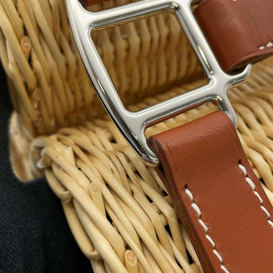 エルメス ワインラック リアン・ドゥ・エルメス ブリック/シルバー金具 ストロー HERMES インテリア