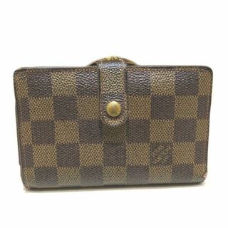 ルイヴィトン(LOUIS VUITTON)のヴィトン ダミエ がま口 2つ折り 財布 ☆ ヴィエノワ N61664 エベヌ (財布)