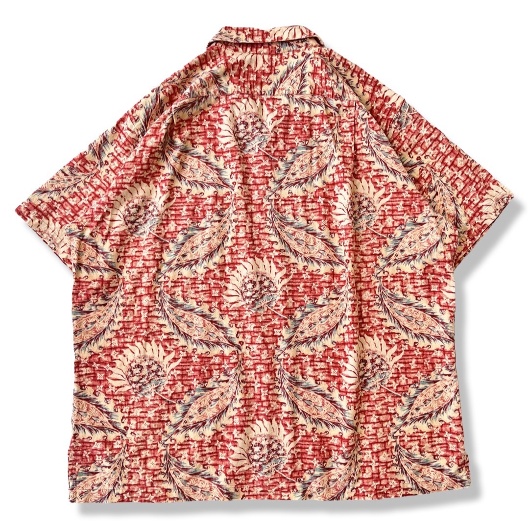 VINTAGE CAMP】90s ポロラルフローレン 半袖開襟シャツ XL 赤 - シャツ